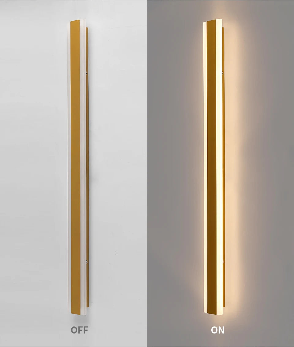 Outdoor Garage Porch Lighting LED Long Wall Sconces Brightness Garden Lamp Black Gold White Gray 85v 265v Villa Sconce Luminaire