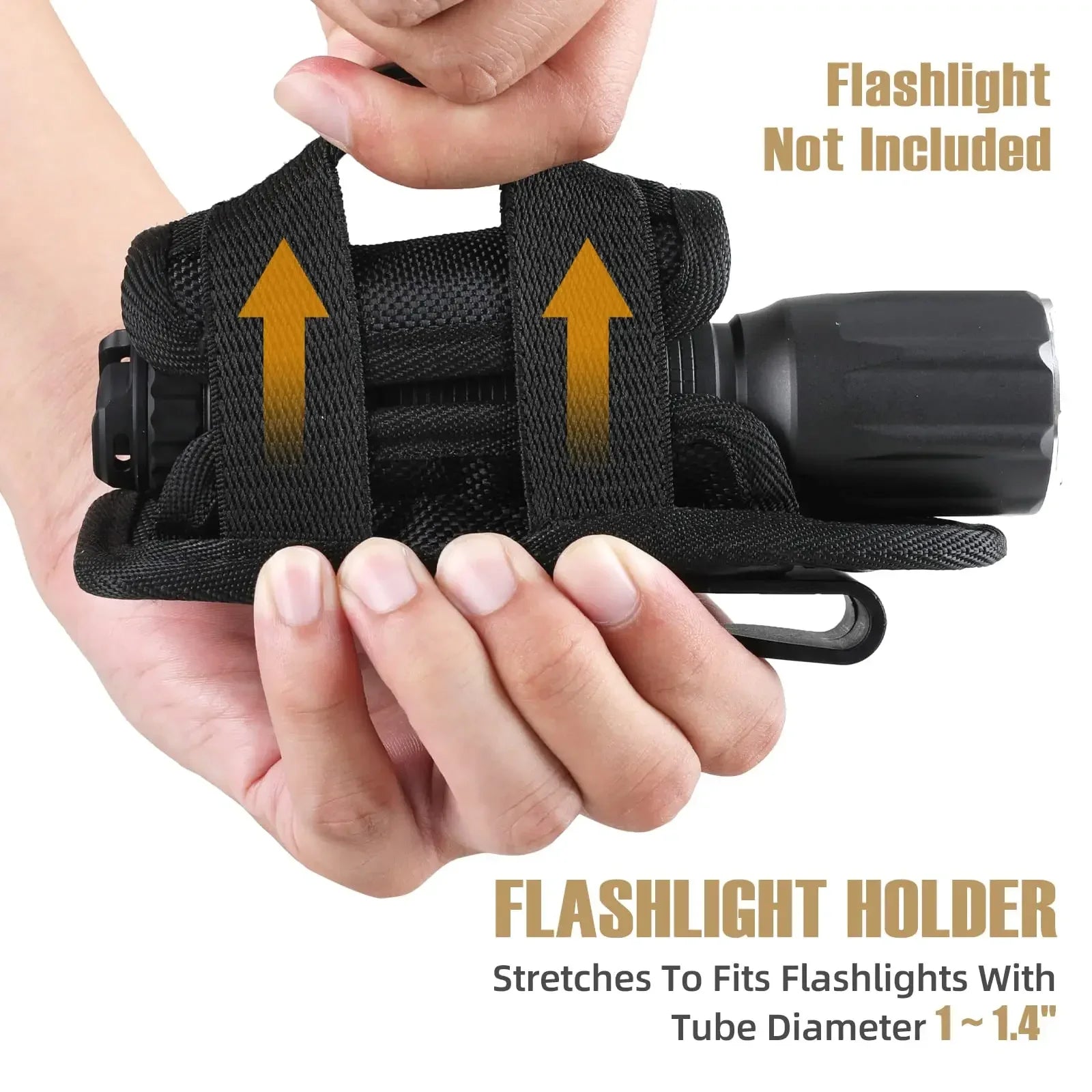 Tactical Flashlight Holster Belt Torch Bag Durable Hunting Lighting Accessory Survival Kits 360 Degree Holster Rotary Torch Case