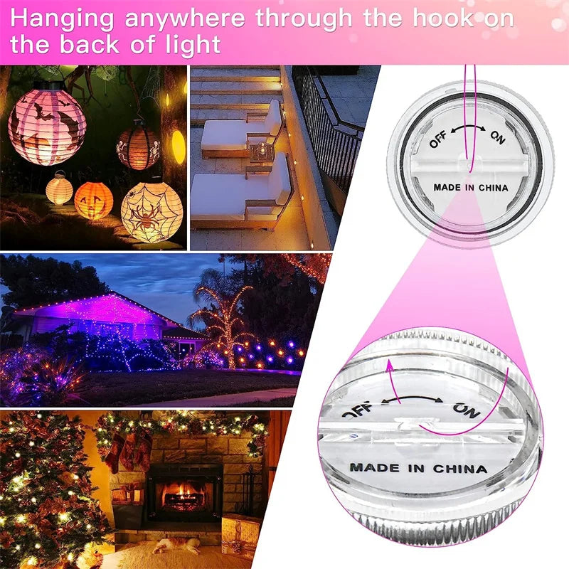 RGB Submersible Lights Remote Control Underwater Led Light Battery Operated Night Lamp For Halloween Vase Wedding Party Decor