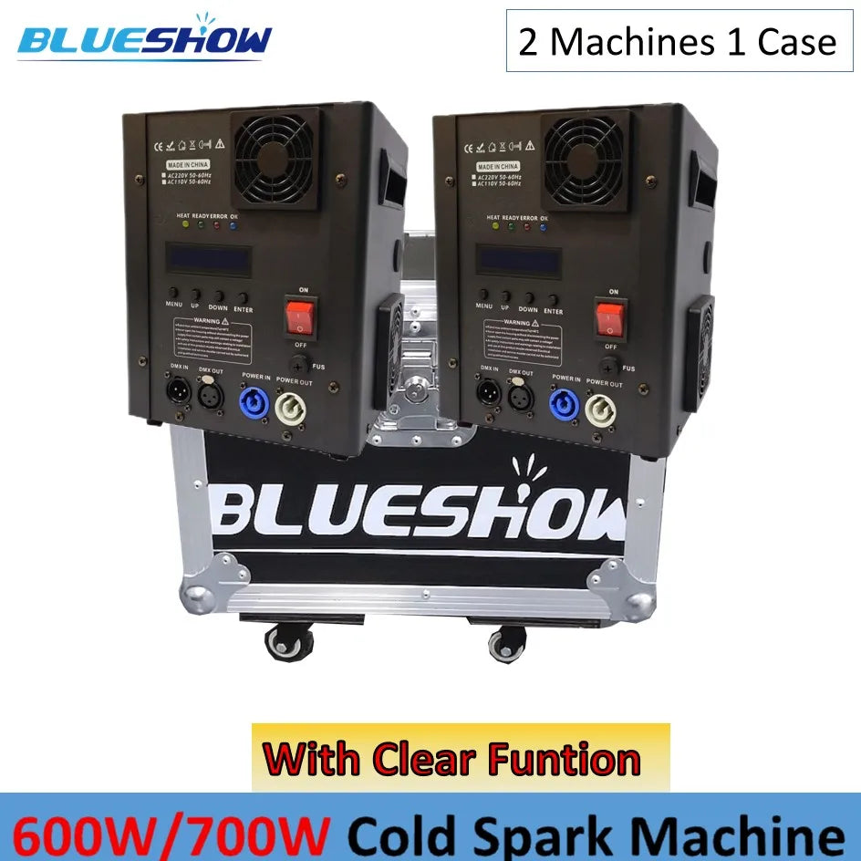 Cold Spark Machine Ti Powder 700W Cold Sparkler Machine Flight Case Only DMX Firework Machine