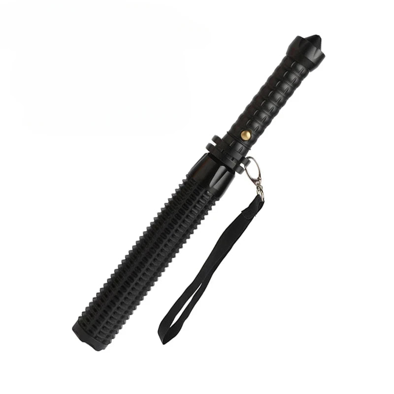 Aluminum Alloy Baseball Bat LED Flashlight with Focusable Zoomable Super Bright Light Self Defense Tactical Baton Emergency Torc