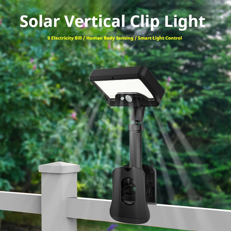 New Solar Powered Dual-use Clip-on Outdoor Garden Light for Villa Fence, Outdoor Landscape Park Lawn Light