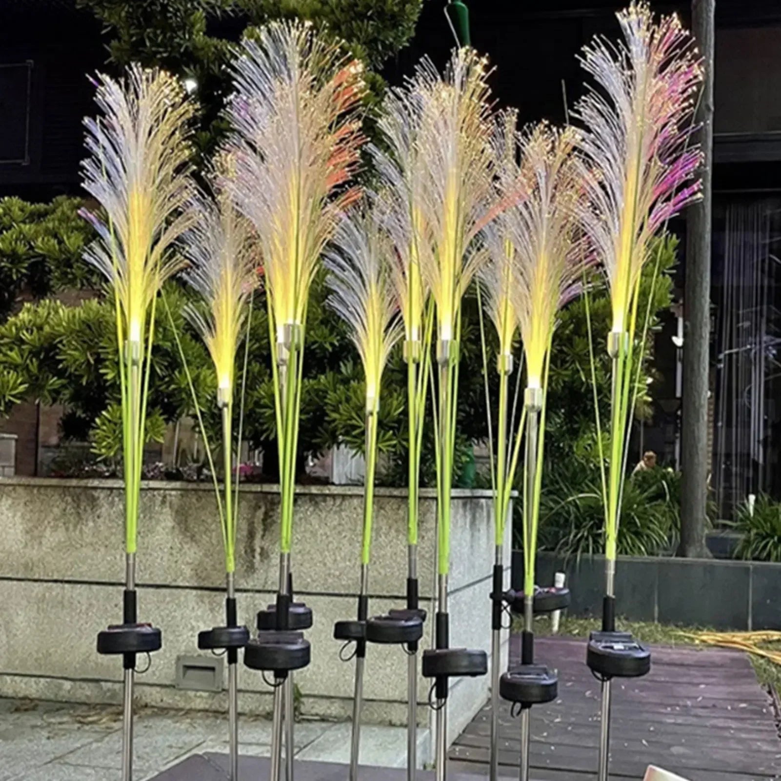 LED Solar Garden Reed Lamp Outdoor Waterproof Lawn Light Yard Christmas Decoration Path Lighting Decor Solar Power Light