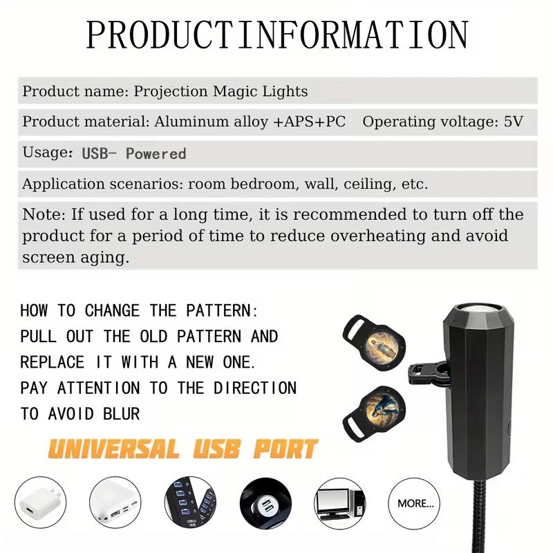 Six Mary Virgin Image Projection Lights, Christian-Themed Decorations, Suitable for Room Wall and Ceiling Decoration.