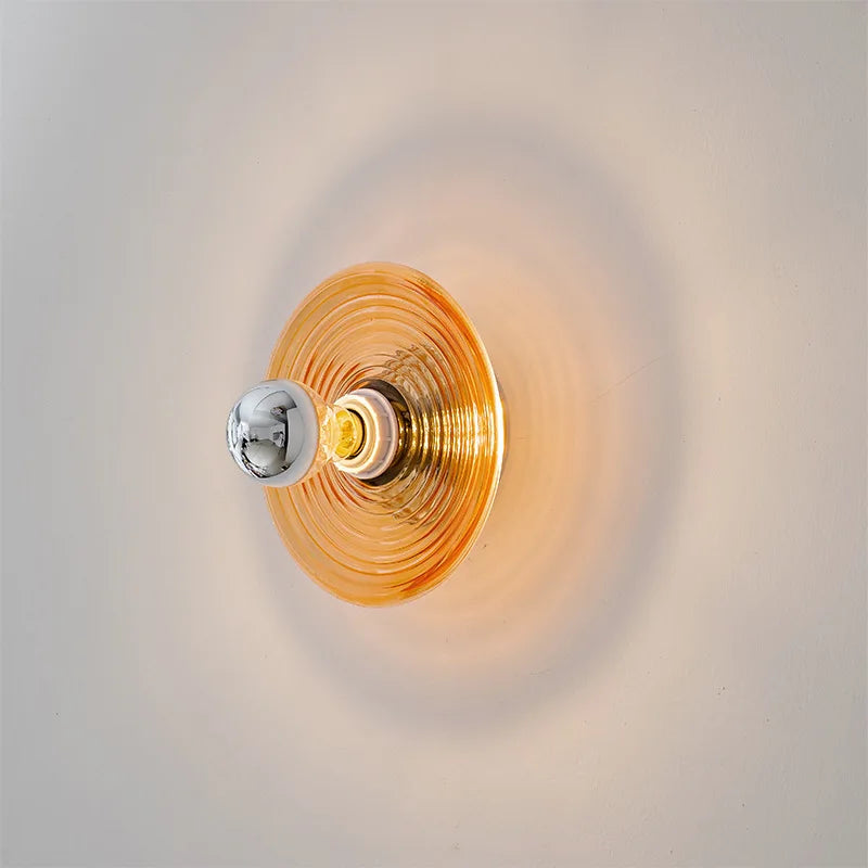 Nordic LED Wall Lamp Water Ripple Glass Lighting For Bedroom Bedside Living Room Backdrop StudyHome Decoration Amblance Sconces