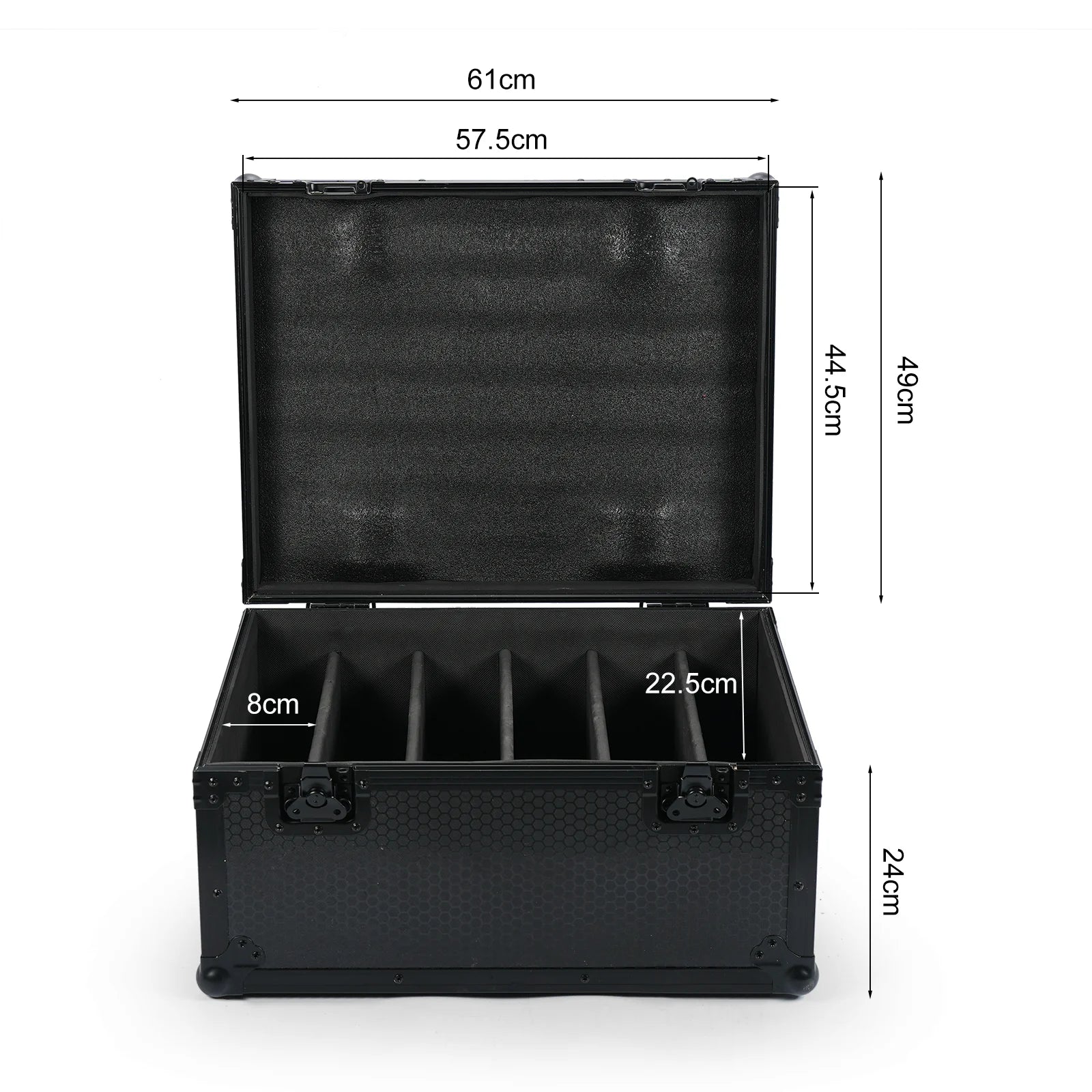 Yiflamefly Premium Soccer Pattern Leather Airline Case Stage Light Box Flightcase For 6Pcs 200W LED 48+8-segment Strobe Light