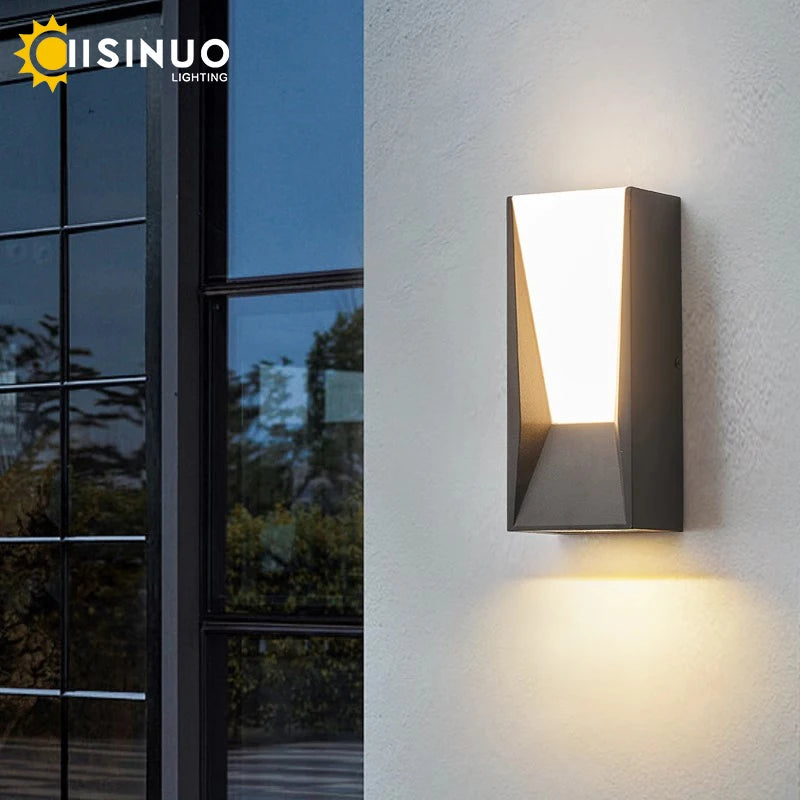 Waterproof Outdoor PIR Sensor Wall Light Durable Aluminum Housing Lamp Garden Courtyard Lighting for Porch Pathway Balcony Decor