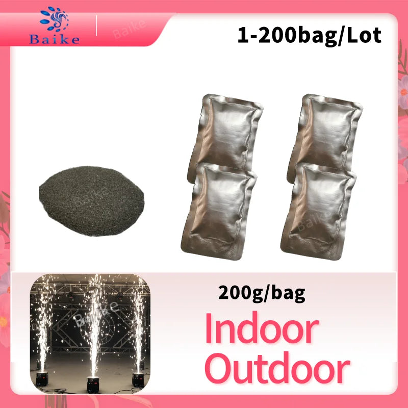 0 Tax 1-200Bags Cold Spark Consumable Powder MSDS Certification Composite Ti Powder 200g/bag for Cold Fountain Sparkler Ti