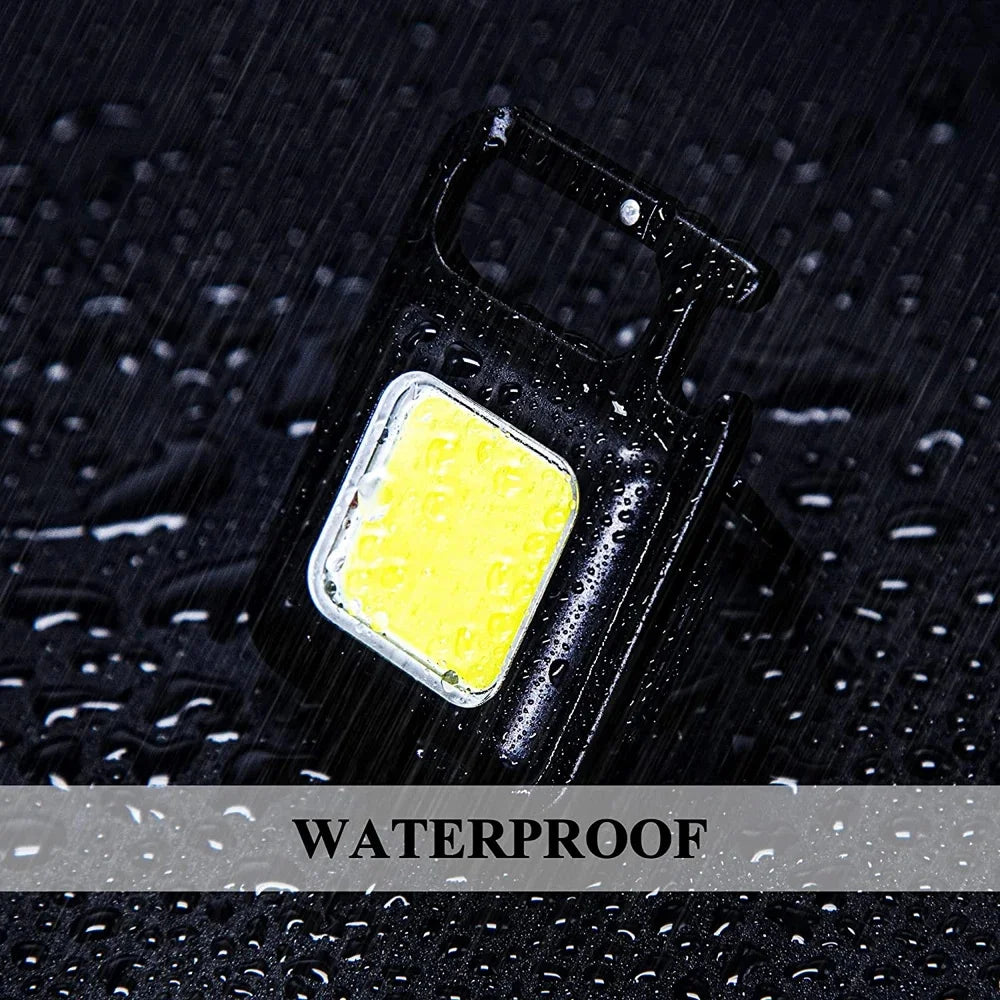 Mini LED Flashlight Magnetic COB Outdoor Camping Pocket Work Light 800 Lumens USB Rechargeable Spotlights