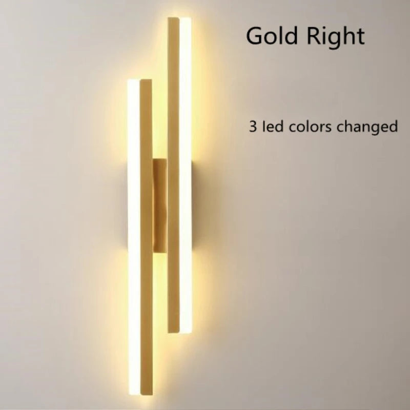 JOYINLED Modern Acrylic LampshadeLED Wall Lamp Sconce Copper Line Pipe Lighting for Bedroom Living Room Corridor Light Fixture