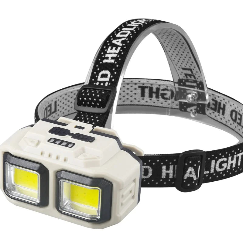 Powerful LED Headlamp Induction Rechargeable Head Flashlight Safety Lighting Head Torch for Outdoor Camping Cycling Fishing