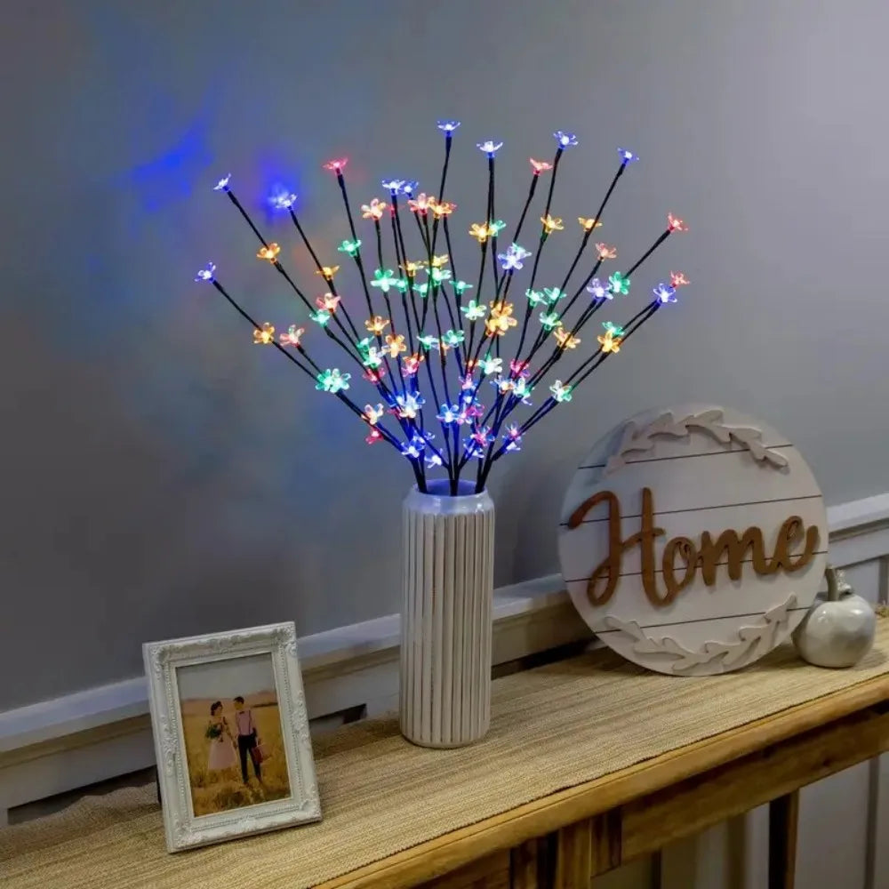 1PC 20LED Battery Box Cherry Blossom Tree Branch String Light, Suitable for Bedroom, Living Room, and Home Decoration