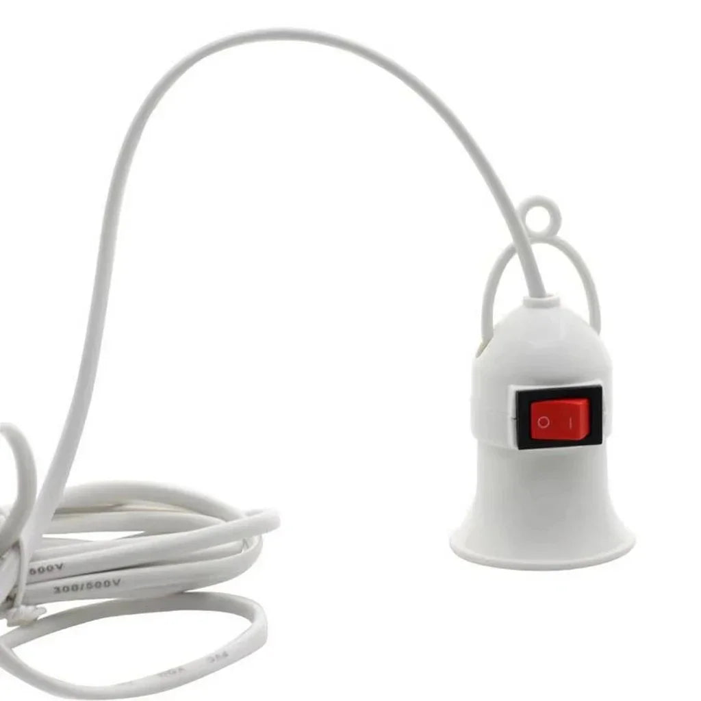 5/10m Lamp Bases Universal With Switch Led Bulb Socket Adapter E27 Screw Lamp Holder Accessories Tools Two Plugs Suspension