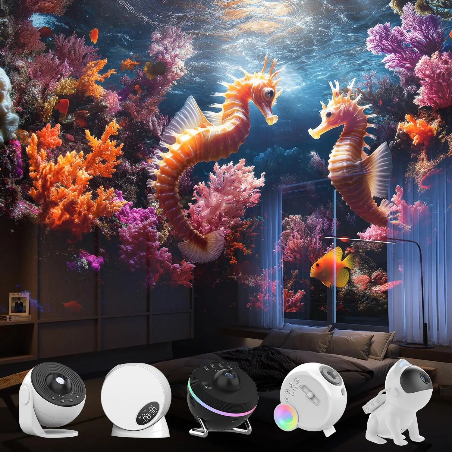 Galaxy Projector Pro Disc Device Not Included Ocean Version Realistic Planetarium Night Light 6 Film Discs 4K HD Bedroom Birthda