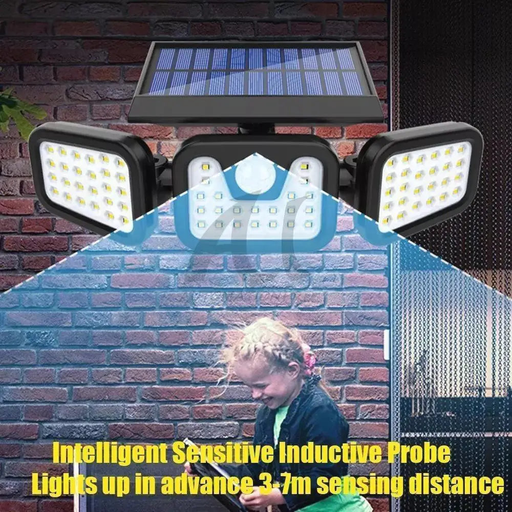 2 Pack LED Motion Sensor Solar Lights  Outdoor IP65 Waterproof Security Lamp