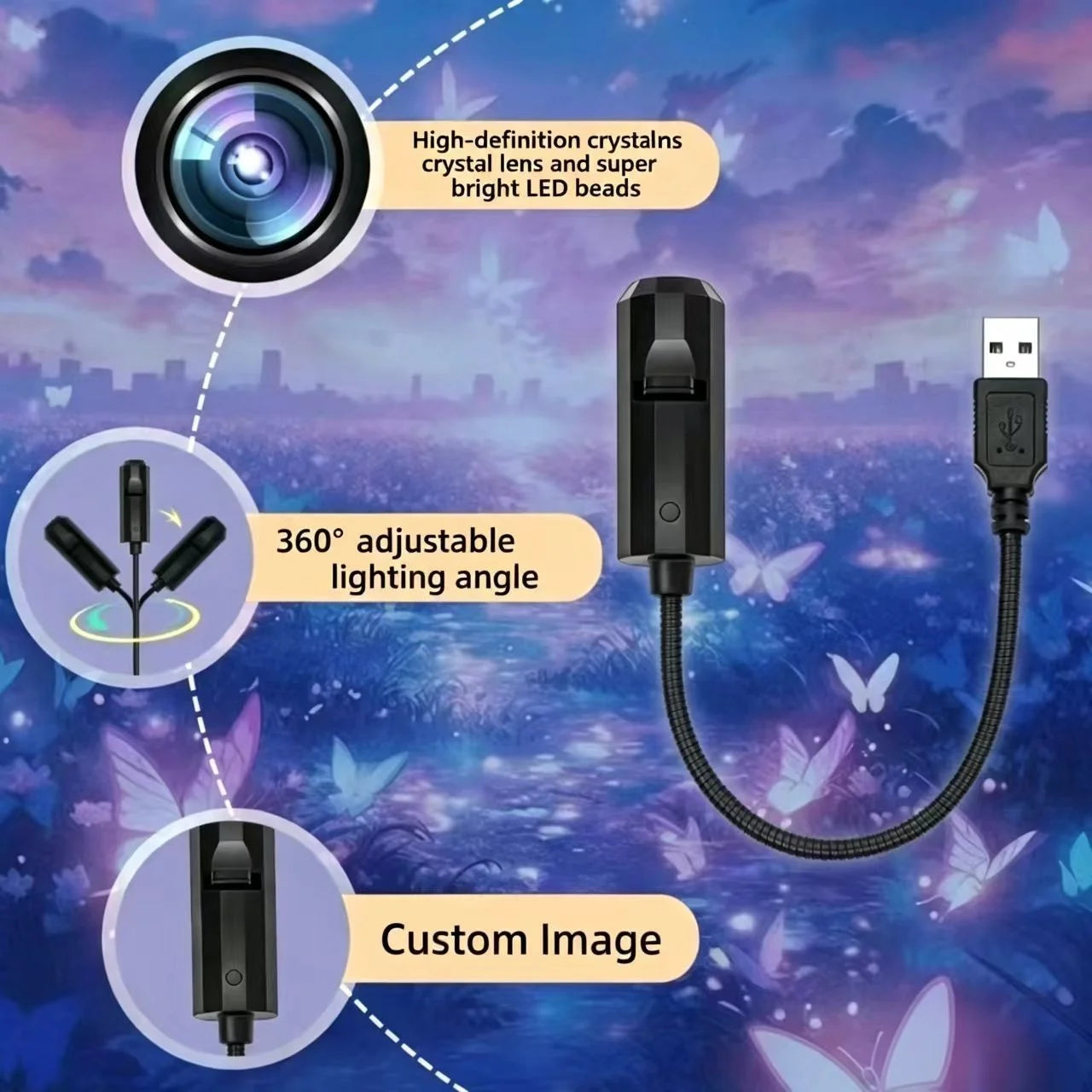 Life Tree Projection Ambient Light Photography Live Streaming Ambient Night Light Home Bedroom Car Universal Eternal Tree Night