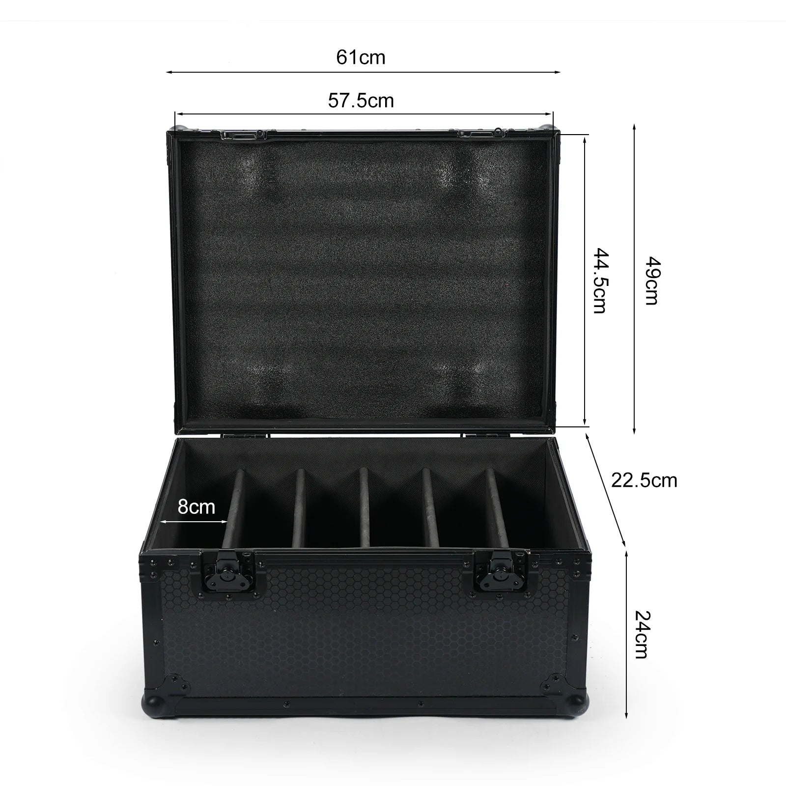 U'King High-grade Leather Flightcase  Airline Case Gator Case Stage Light Box For 6Pcs 200W LED RGBW 48+8-Segment Strobe Lights