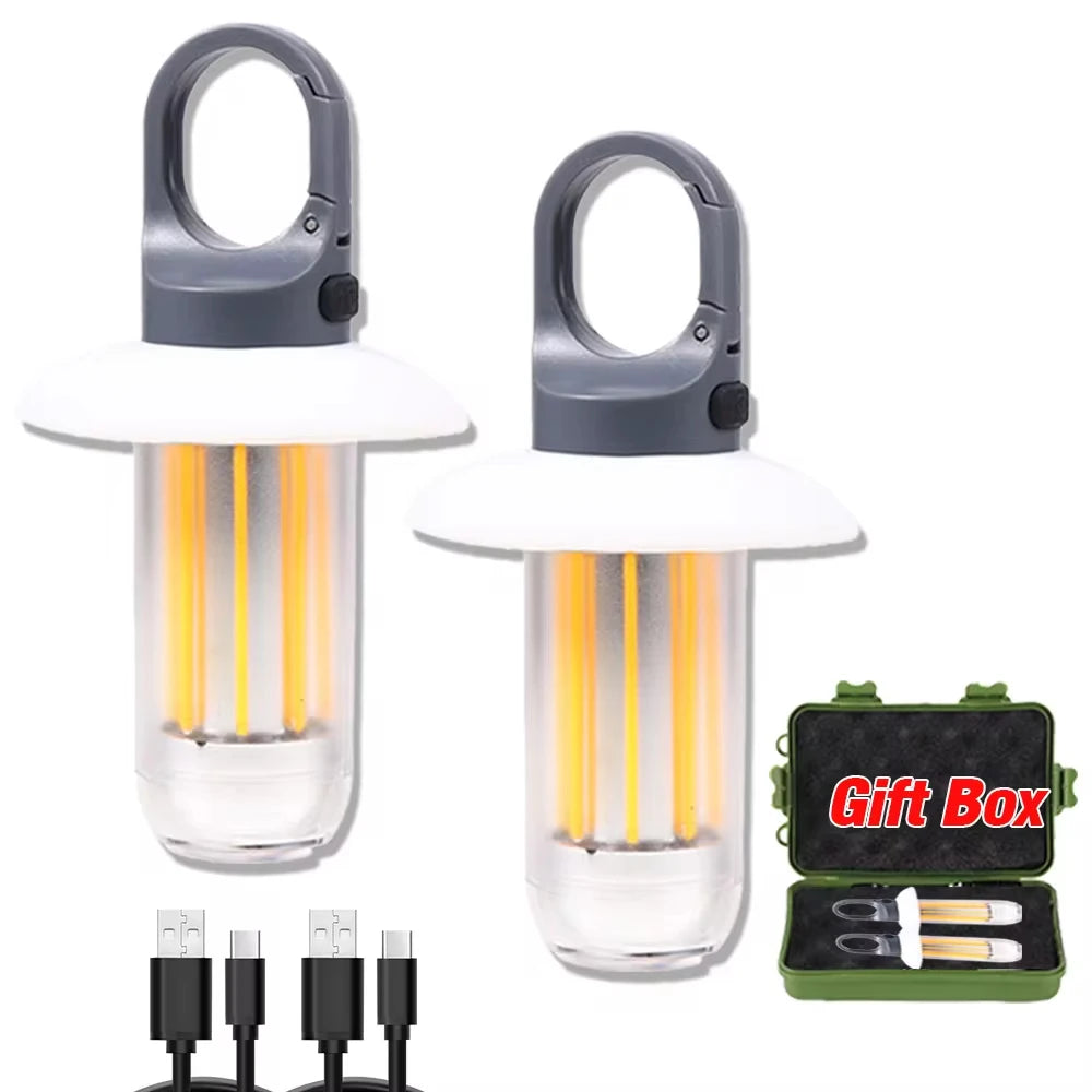 Rechargeable LED Portable Light Super Bright Flashlight Camping Light Work Light 5 Lighting Modes Waterproof Outdoor Light