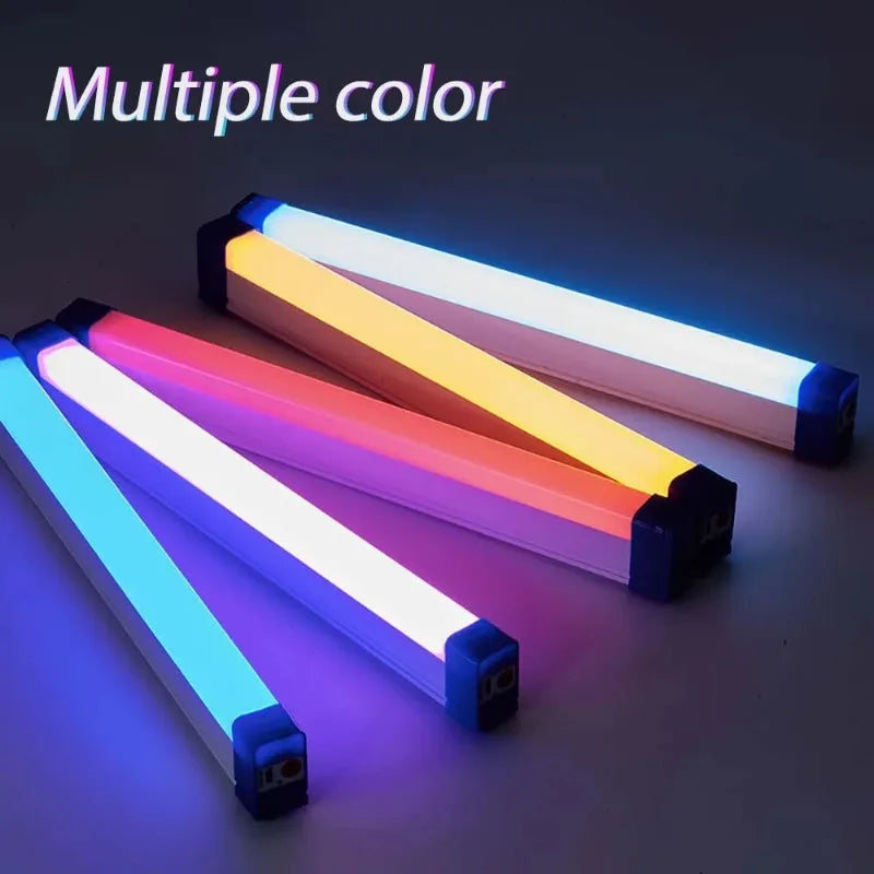 Colorful Tube Light RGB Light 32cm USB Light Night Light Purple Blue Light Stick Room Lamp Handheld Hanging Fill Light Photo