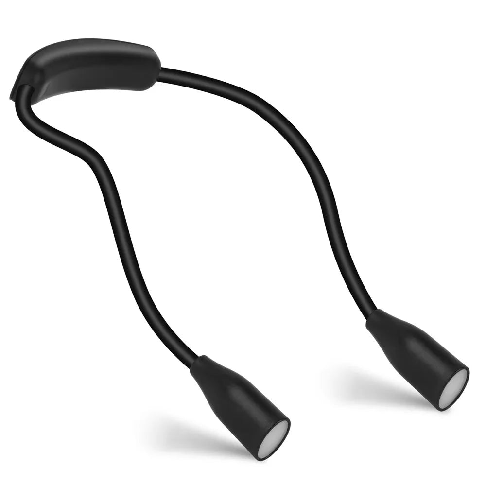 LED Reading Neck Light Usb Rechargeable Book Lamp 360° Flexible Arm Reading Book Light Read Neck Lamp Study Reading Night Light