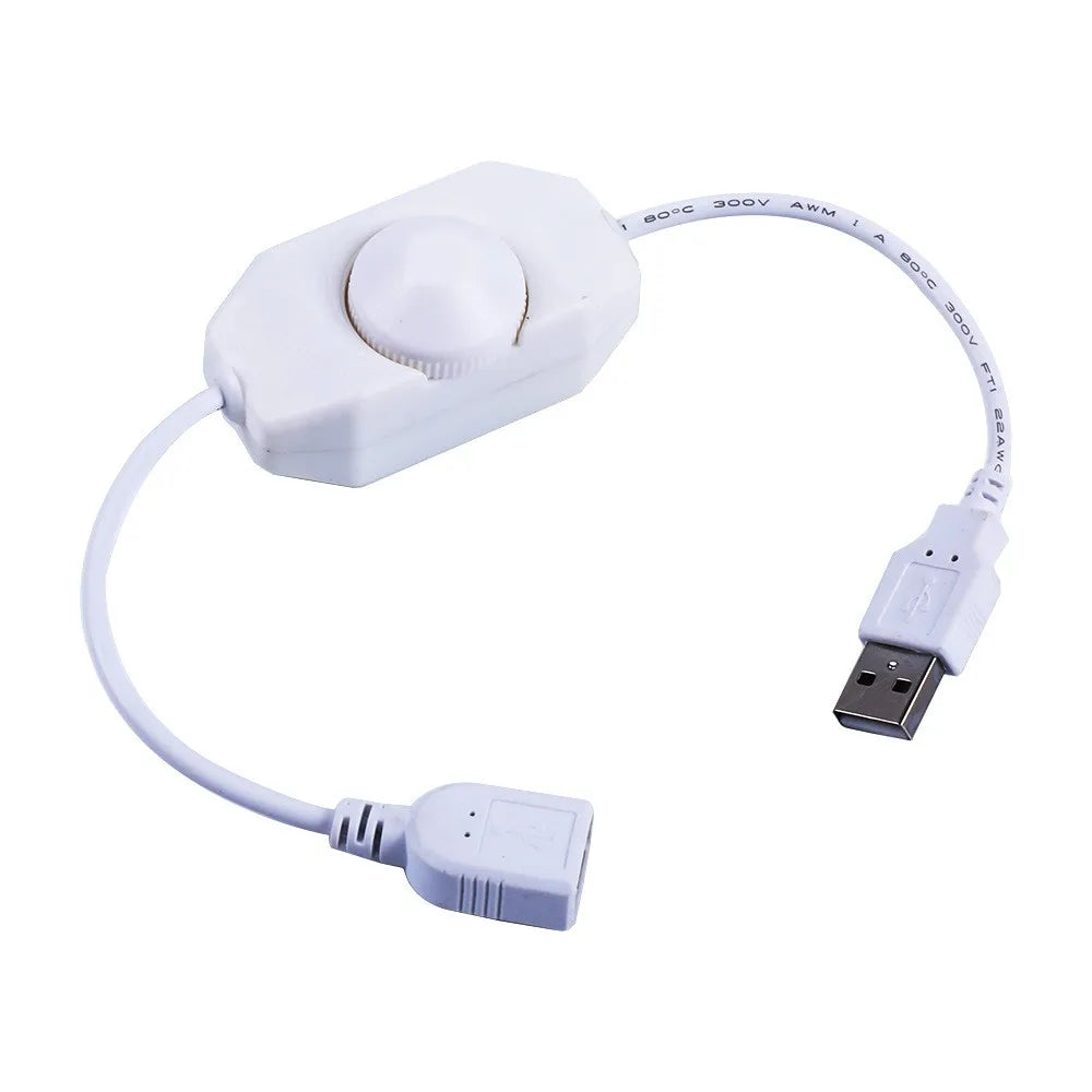 USB DC 5V Stepless Manual Knob Touch LED Dimmer Switch for 5050 2838 Strip Light 1 Channel Brightness Adjustment Controller