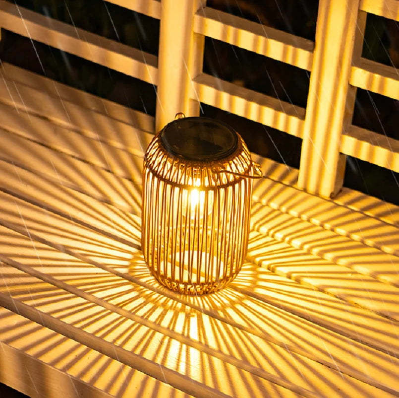 Solar Lanterns Solar Lights Outdoor Waterproof Boho Light for Outside Hanging Rattan Lantern Decoration for Garden Yard Patio