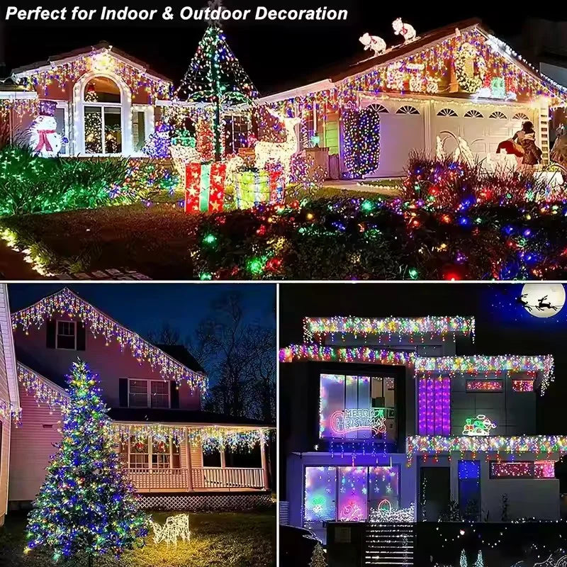 Outdoor Waterproof Solar Light LED Ice Bar Wedding Party Garden Courtyard Light Decoration String Light Holiday Home Furnishing
