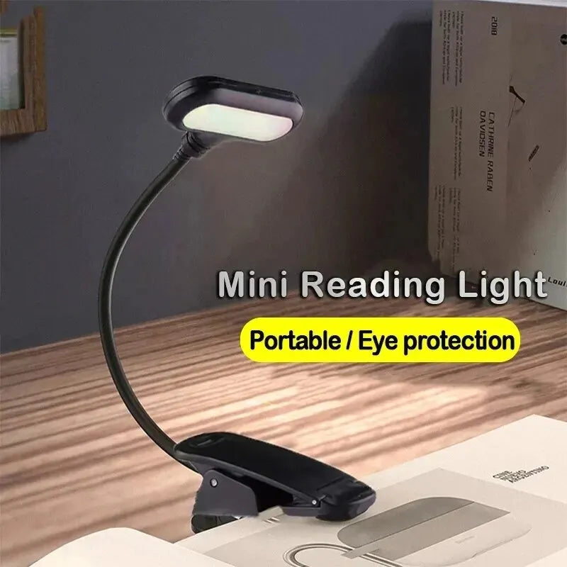 Adjustable LED Clip-On Book Lamp Table Battery Powered Flexible Study Learning Desk Lamp Portable Bedroom Reading Night Light