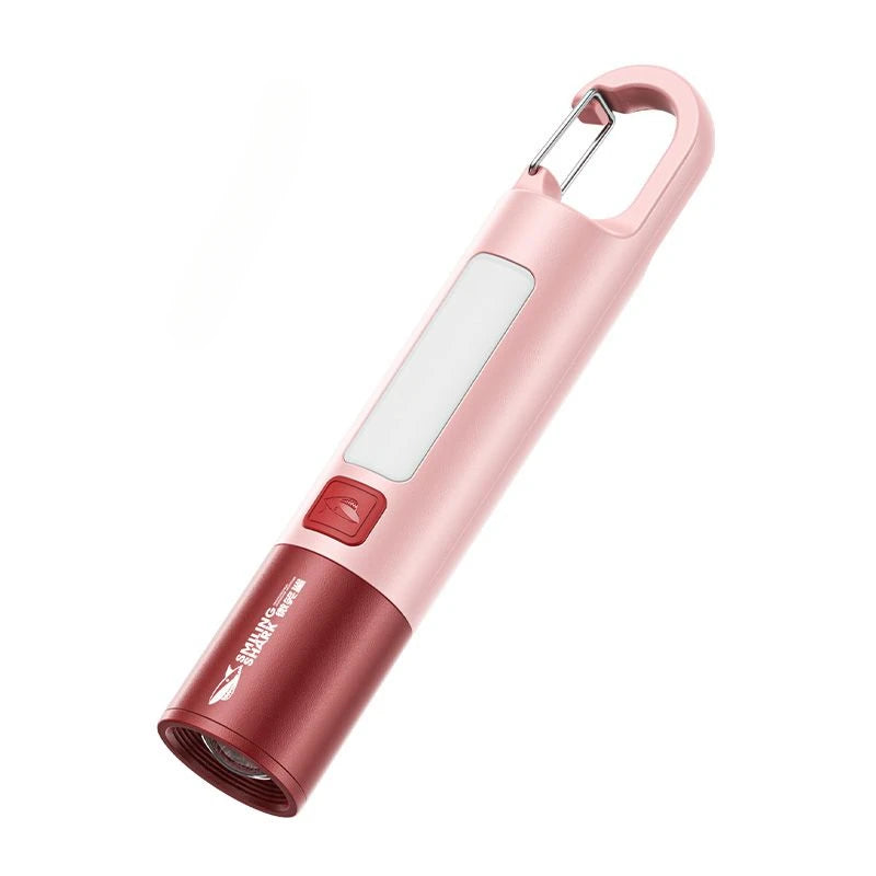 Portable Mini LED Flashlights USB Rechargeable with Hook Zoomable Torch Outdoor Camping Hiking Long-range Emergency Lantern
