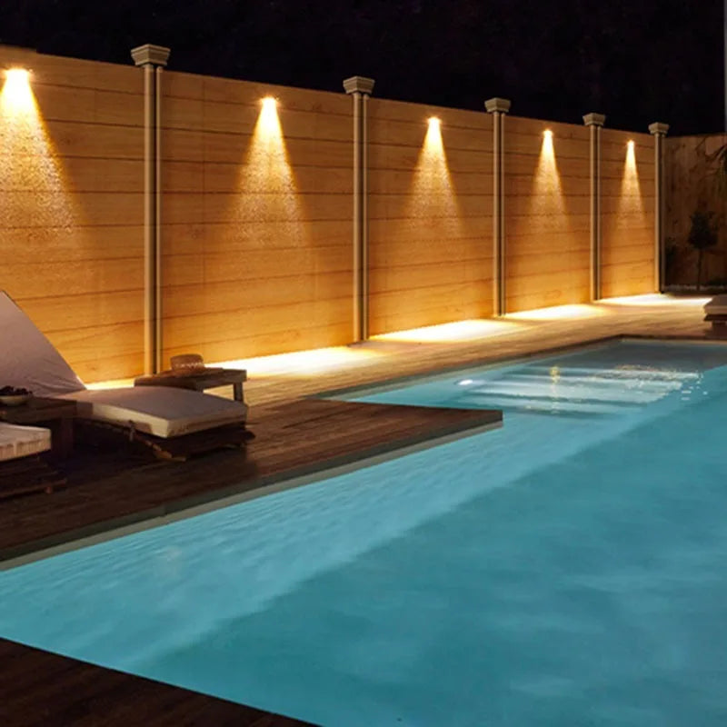 Solar Wall Lights Solar Lights Outdoor Waterproof Glow LED Fence Lights for Backyard Patio Deck Railing Stair Handrail Pool Wall