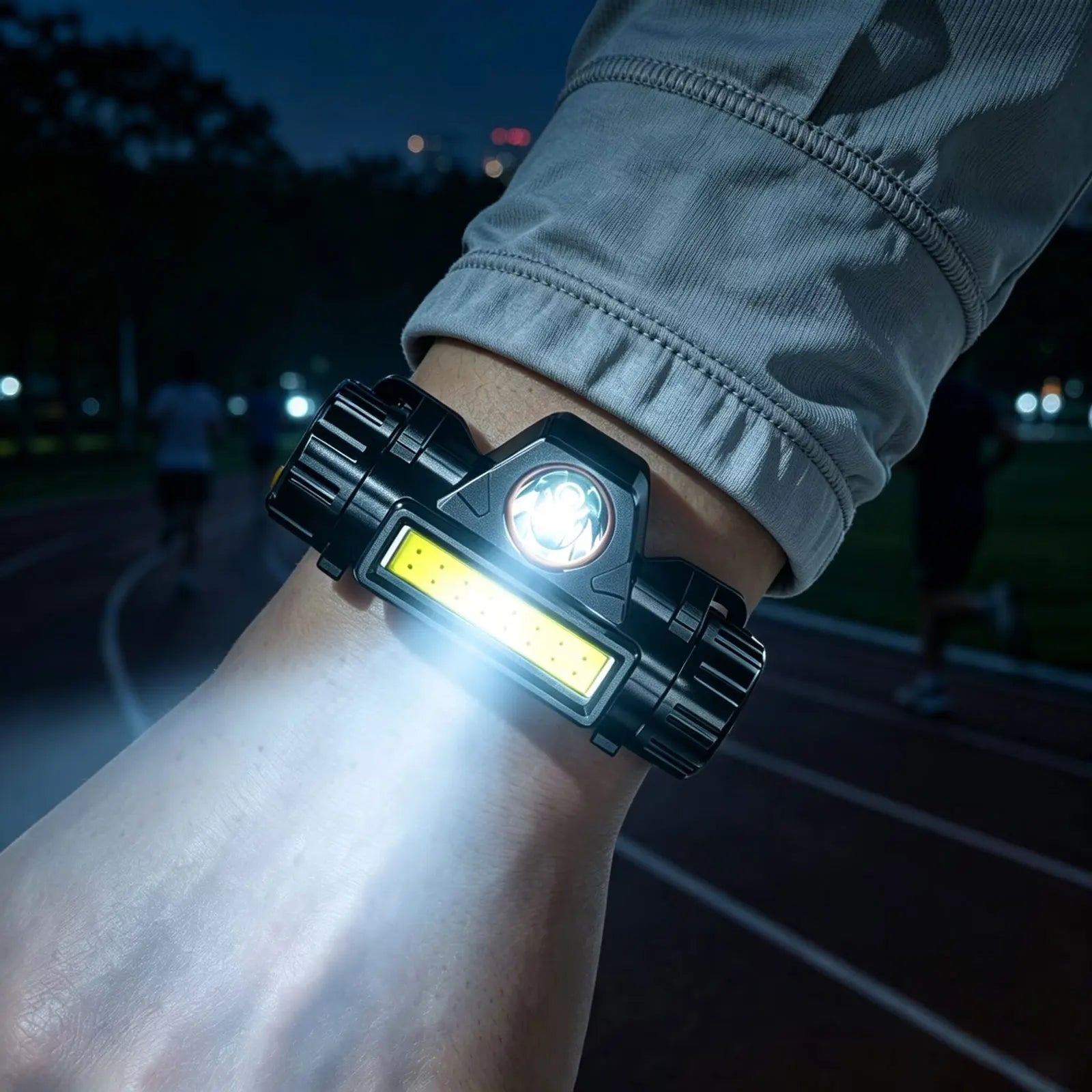 LED white Portable Light Wristlight Strap Night Cycling Running Fishing Lamp Wrist Band Bracelet USB Wristlamp Flashlamp