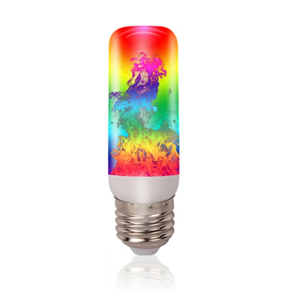 LED Flicker Flame Light Bulb Simulated Burning Fire Effect E27E26 Lamp Xmas Party Decorations Flickering Outdoor Four mode Light