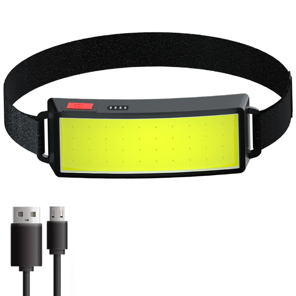 Induction Headlamp XPG+COB LED Head Lamp with Built-in Battery Flashlight Multi-function USB Rechargeable 6 Modes Head Torch
