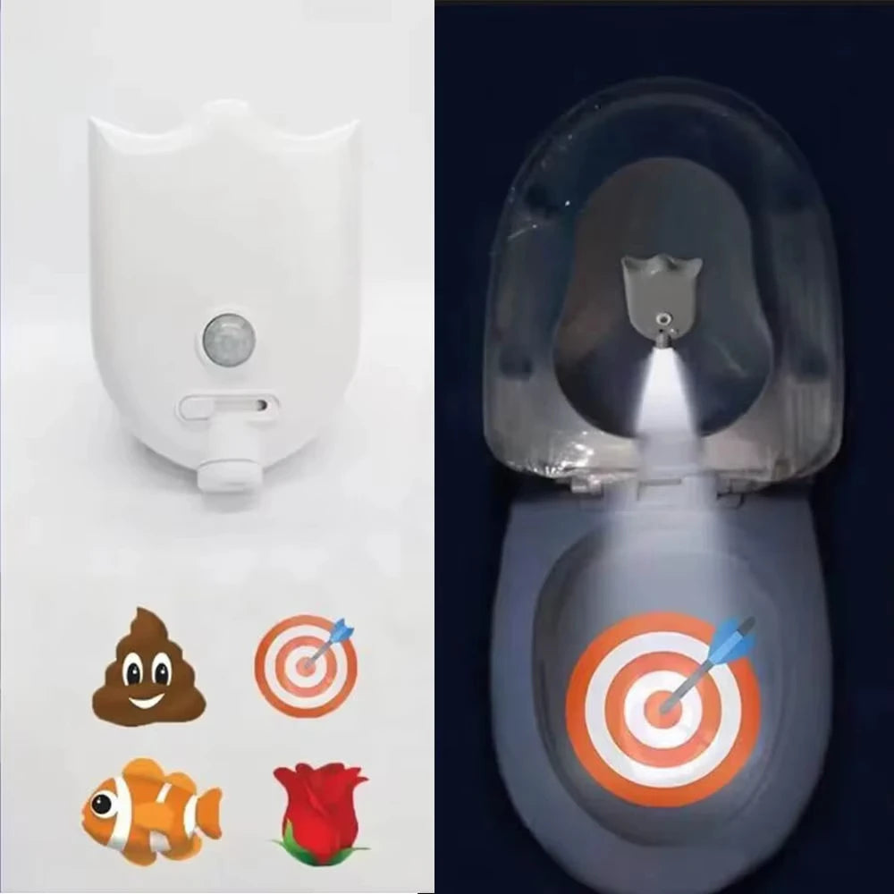 LED Motion Sensor Toilet Night Light Projector RGB Rechargeable Toilet Bowl Backlight Creative Bathroom Decor Lamp