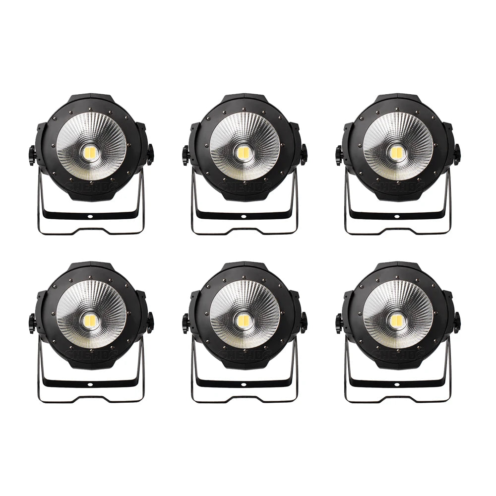 SHEHDS 6/4/2PCS LED 200W COB Warm White & Cool White Par Light For DJ Disco Party Nightclub Wedding Church Stage Lighting