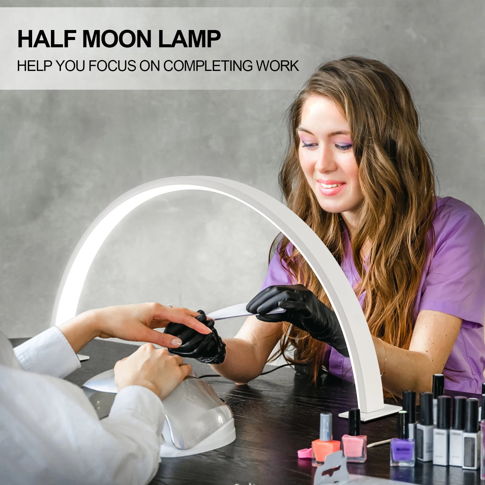 Portable LED Nail Light Office Embroidery Peripheral Filling Light Level 10 Brightness Beauty Salon Work Fill Light