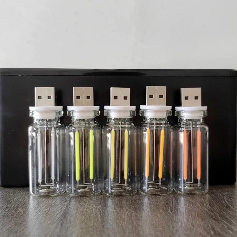 USB Touch Control LED Night Light Atmosphere Light Bulb Incandescent Lamp LED Filament Light Bulb Car Camping Home Room Decor