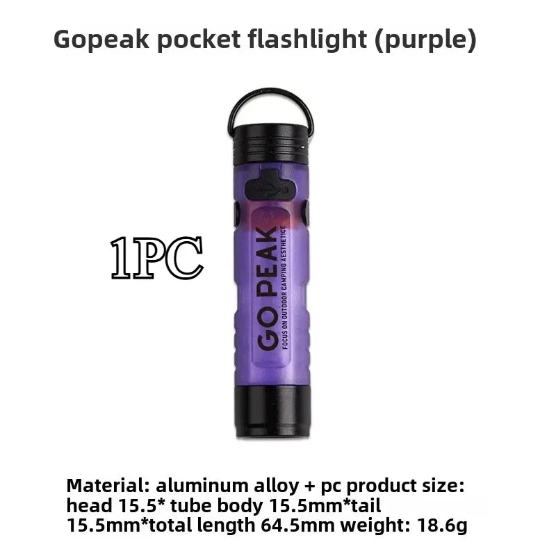 GOPEAK New 7 Colors 5050 Small Light Outdoor Key Clip Cap Led Long Endurance Disaster Relief Emergency Pocket Mini Flashlight