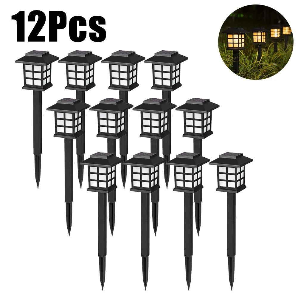 1/2/4/6/8/12Pcs Solar LED Pathway Lights Outdoor Waterproof Walkway Garden Decor Street Lamp for Landscape Yard Patio Driveway