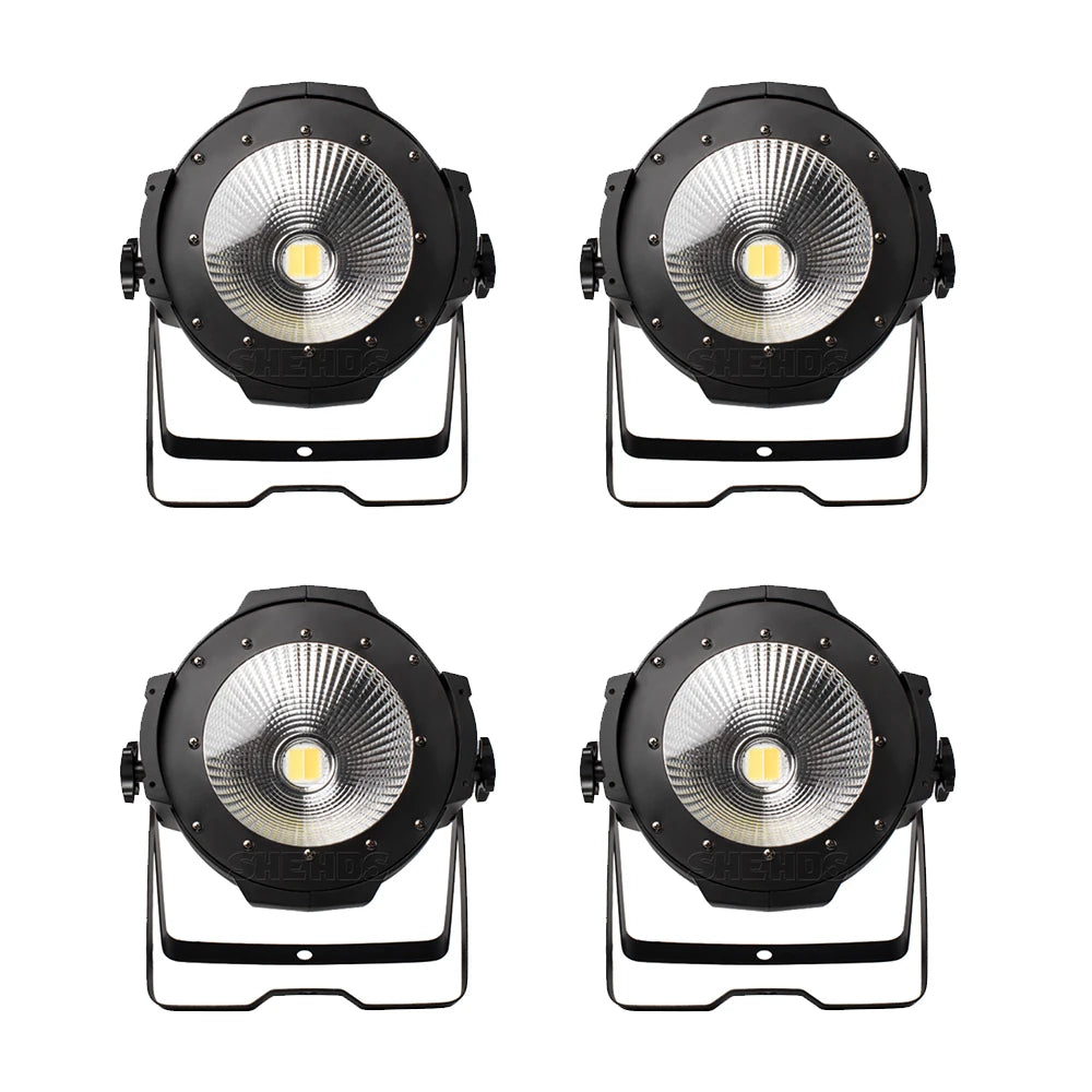 SHEHDS 6/4/2PCS LED 200W COB Warm White & Cool White Par Light For DJ Disco Party Nightclub Wedding Church Stage Lighting