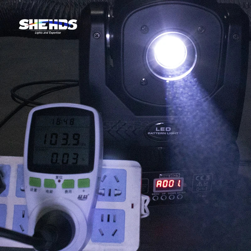 SHEHDS LED Spot 80W With Threer-Prism Gobo Moving Head Light Party Dj Equipment Bar Light KTV Bar Stage Lighting Effect