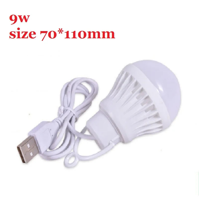 USB Bulb LED Portable Camping Lamp Mini Bulb 5V Power Book Lights Student Learning Desk Reading Hiking Tent Travel Work