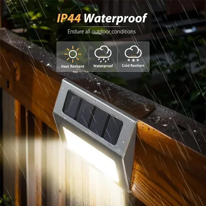 STAARIC 3LED Solar Stainless Steel Staircase Step Guardrail Wall Light Outdoor Courtyard Garden Decoration Atmosphere Light