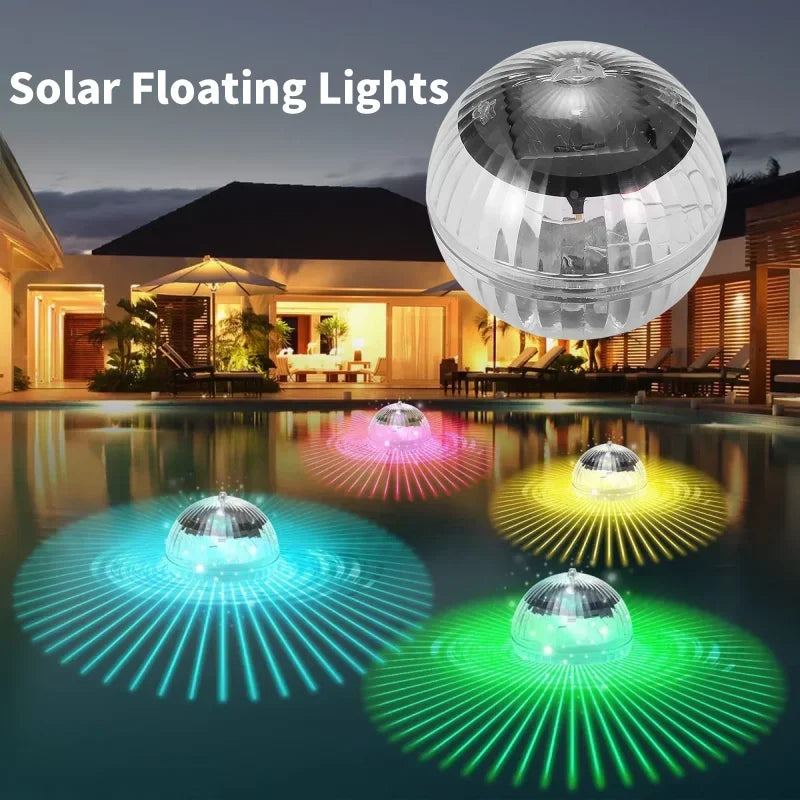 Led Solar Floating Lamp Swimming Pool Ball Solar Panel Powered Pond Drift Waterproof Glow Show Disco Color Changing light