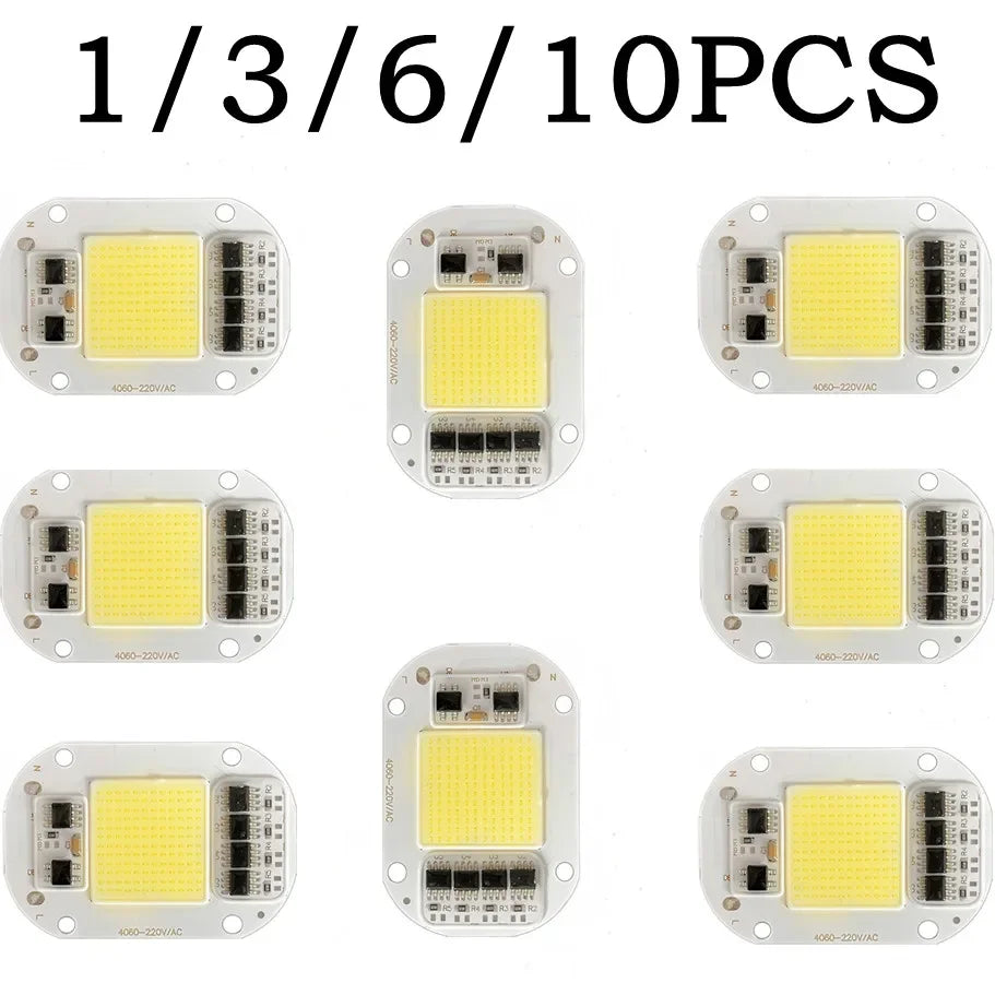 AC 220V COB Chip 50W Light Source No Need Driver For Floodlight Spotlight Lamp DIY Lighting High Brightness LED Chip 1/3/6/10PCS
