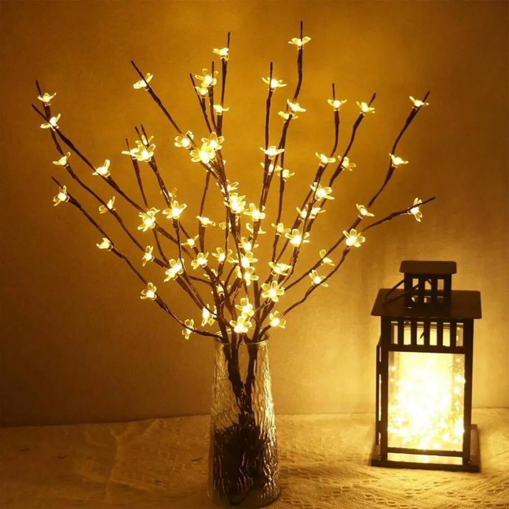 1PC 20LED Battery Box Cherry Blossom Tree Branch String Light, Suitable for Bedroom, Living Room, and Home Decoration