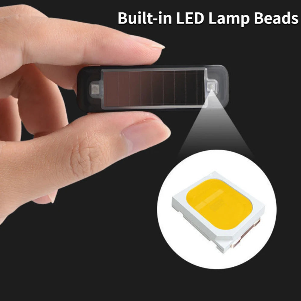 Mini LED Solar Power Car Warning Light Night Security Simulated Alarm Wireless Anti-Theft Caution Lamp Flashing Dummy Alarm Lamp