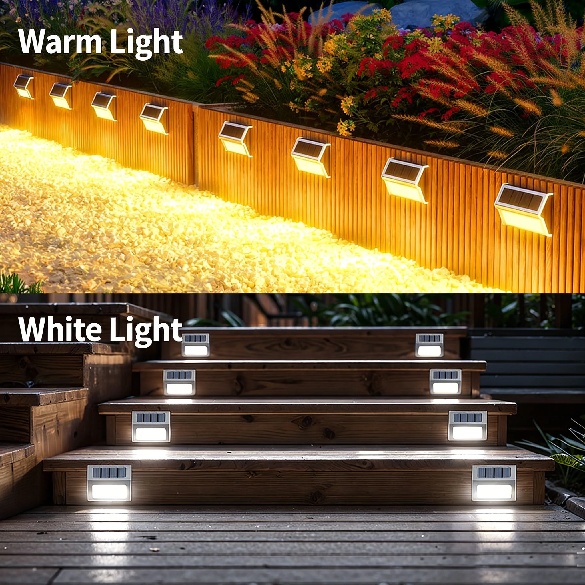 STAARIC 3LED Solar Stainless Steel Staircase Step Guardrail Wall Light Outdoor Courtyard Garden Decoration Atmosphere Light