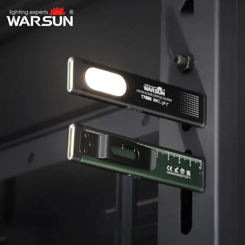 WARSUN T7 LED Torch Portable Mini Flashlight 800LM Rechargeable Pocket Light Magnetic Base Clip Work Light Hiking Fishing EDC