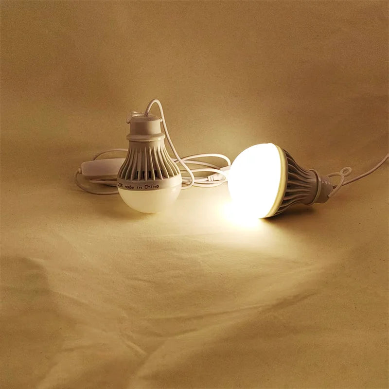 5V Led Camp Light Usb Emergency Bulb 3 Color Dimmable Hanging Tent Lamp for Work BBQ Fishing Repair Out Door Camping Equipment